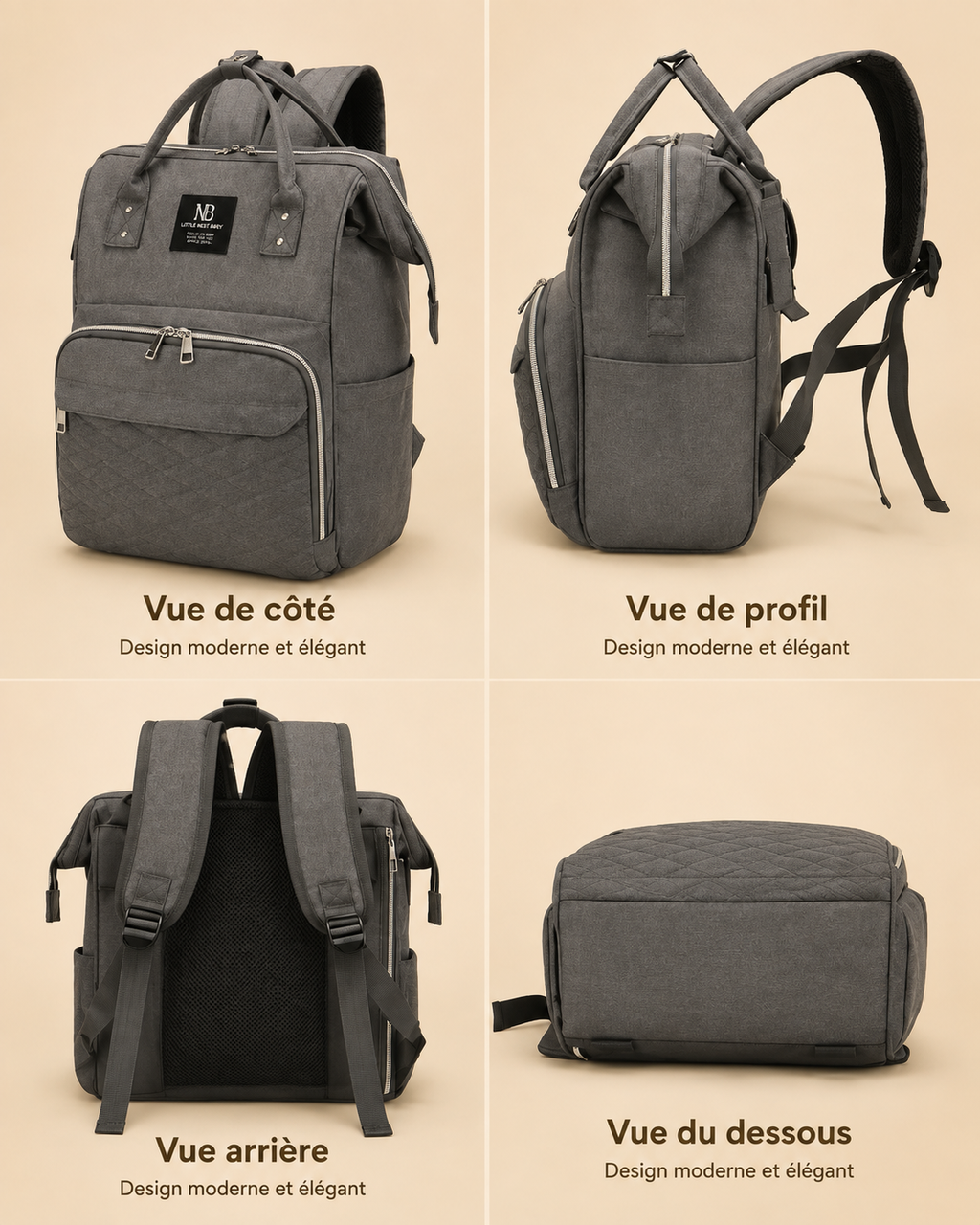 Sac à langer grande capacité - le sac à dos qui organise ta vie de parent