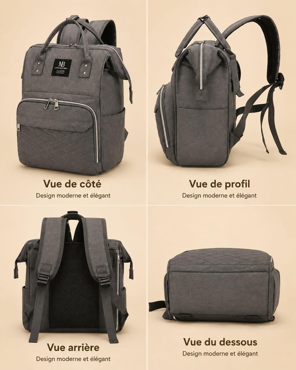 Sac à langer grande capacité - le sac à dos qui organise ta vie de parent